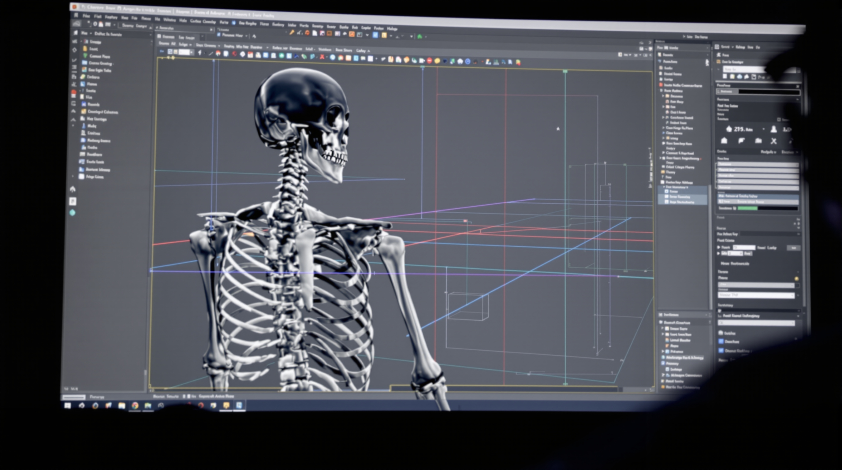 Artiste 3D travaillant sur le rigging d'un personnage chez Swordfish Edition